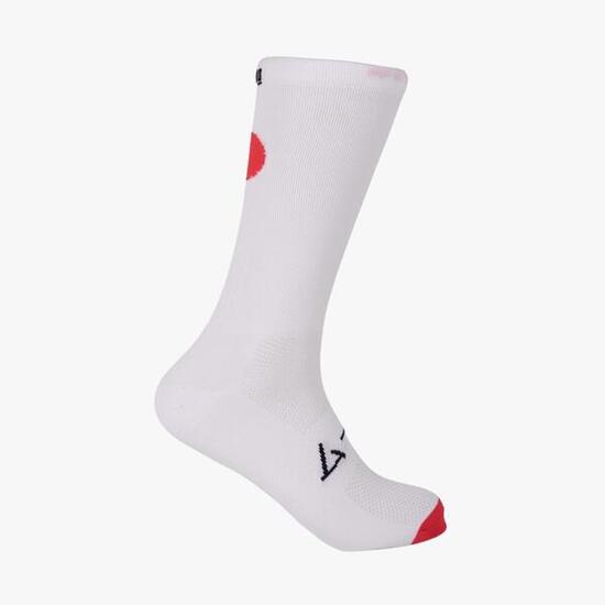 Calze ciclismo estive bianche traspiranti Mooquer Ronin Corsa