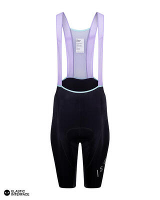 Frauen Alternative Bib Shorts Schwarz / Lila