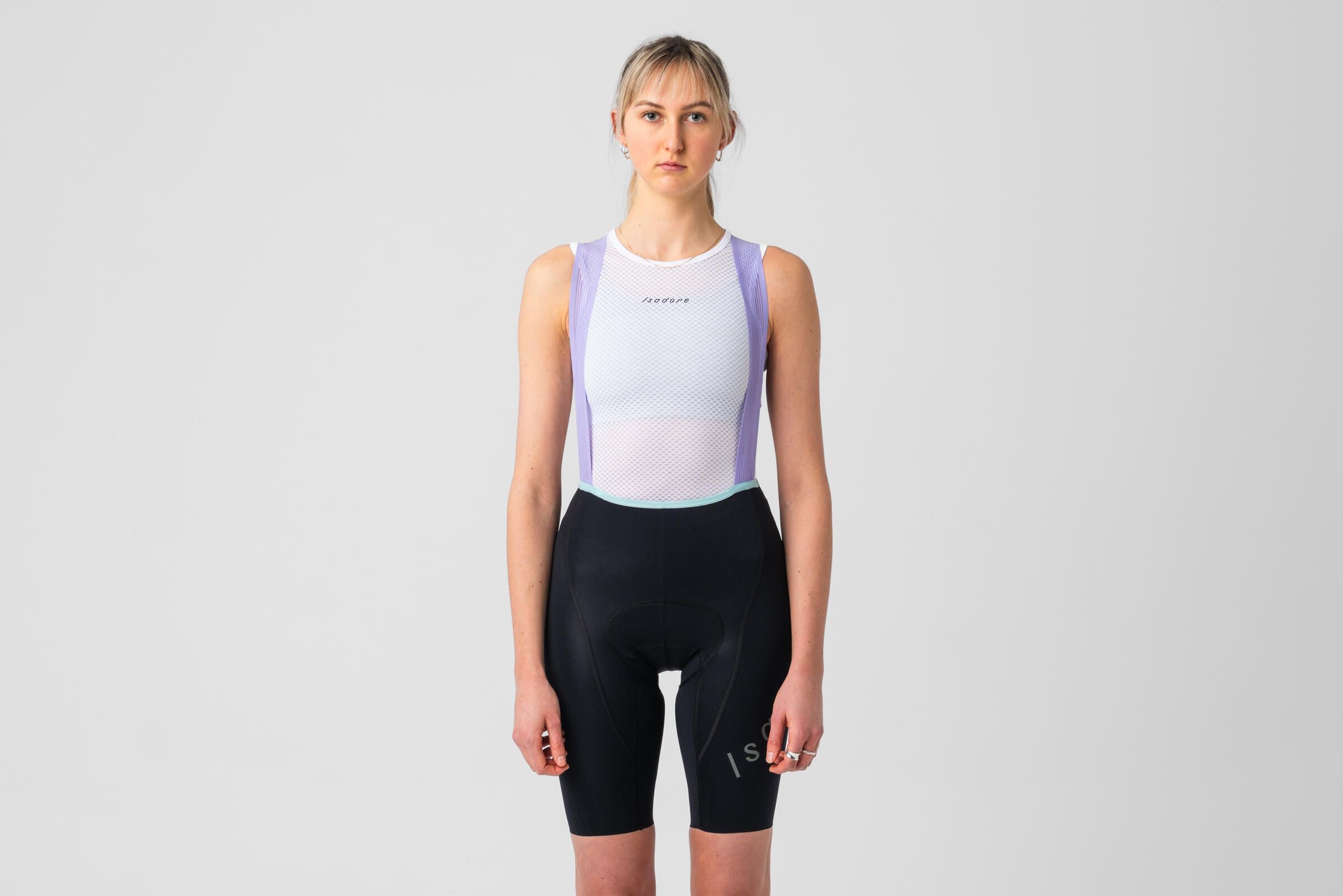 Women's Alternative Bib Shorts Zwart / Paars 3/6