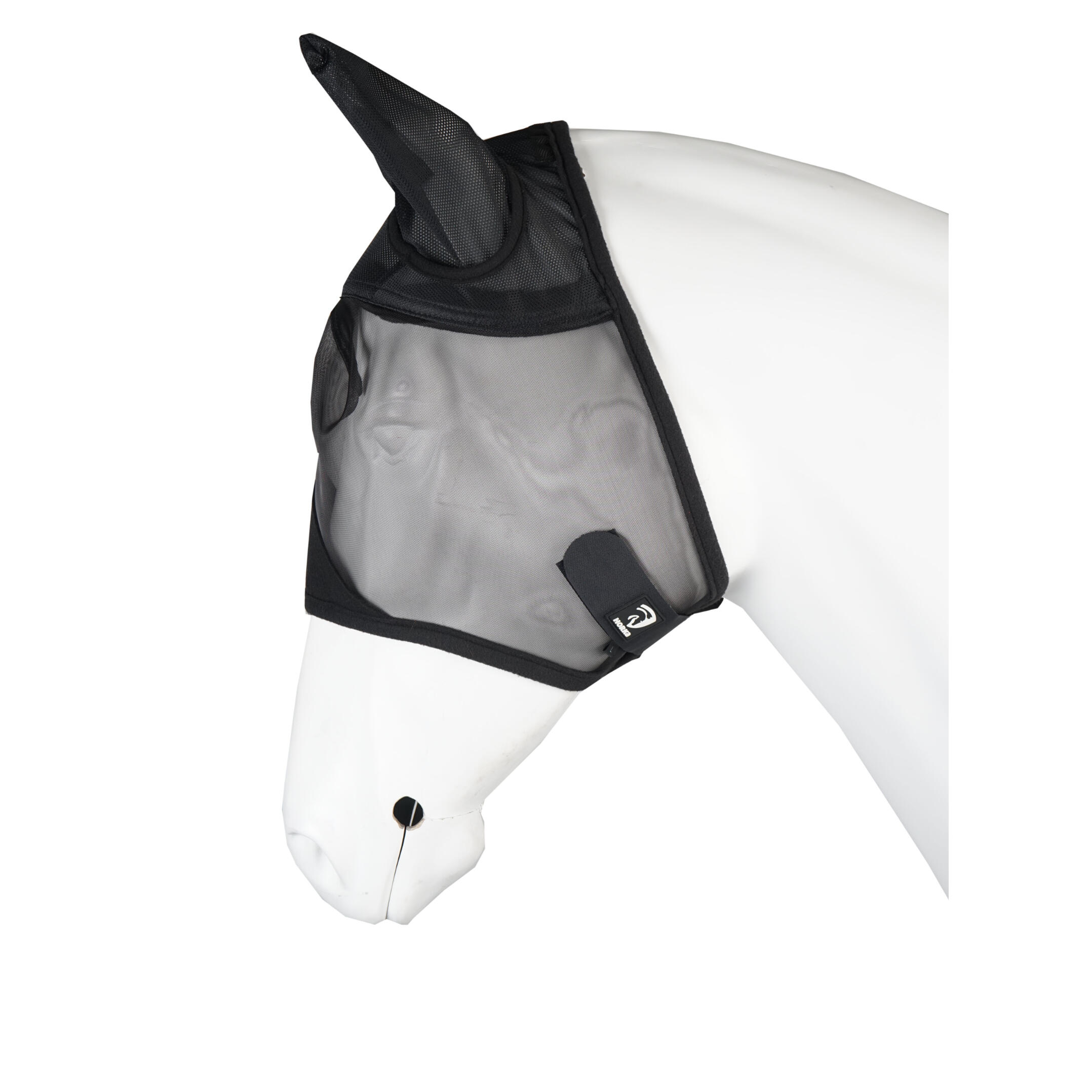 HORKA Maschera anti mosche con orecchie per cavalli con protezione UV Horka