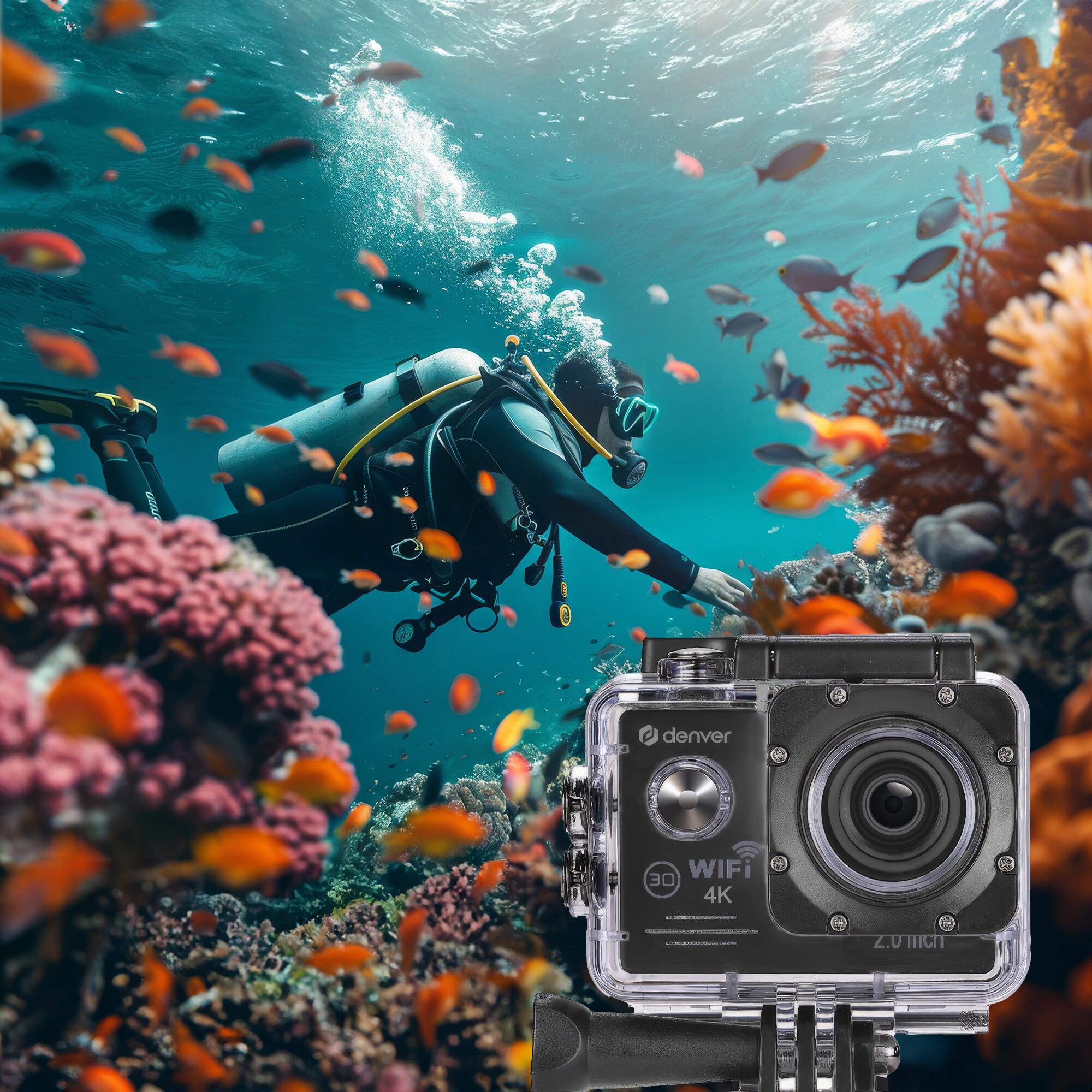 Caméra d'action 4K - WiFi - Étanche 40M - Avec Accessoires - ACK8064 3/7