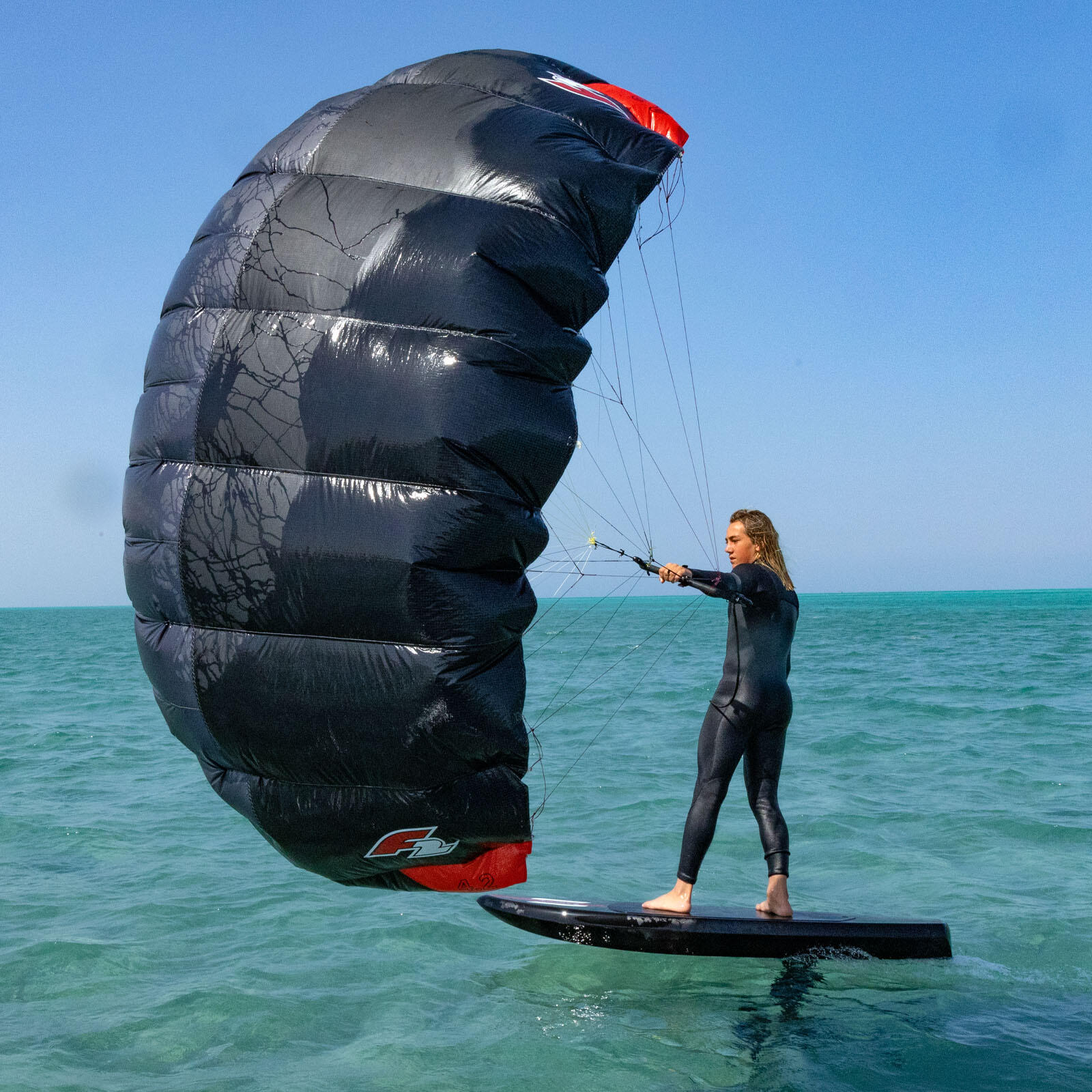 F2  Parawing Move Pro Wingfoil Wing  3,5qm Schwarz 3/5