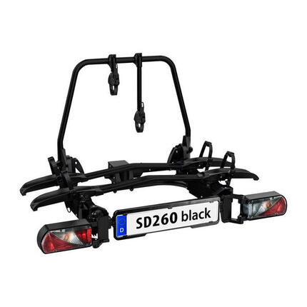 Porte-vélos LAS SD260 Noir pour 2 vélos spécial portes battantes fourgon