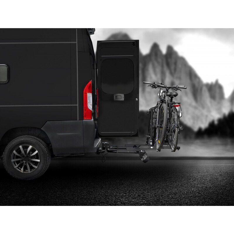 Porte-vélos LAS SD260 Noir pour 2 vélos spécial portes battantes fourgon 3/5