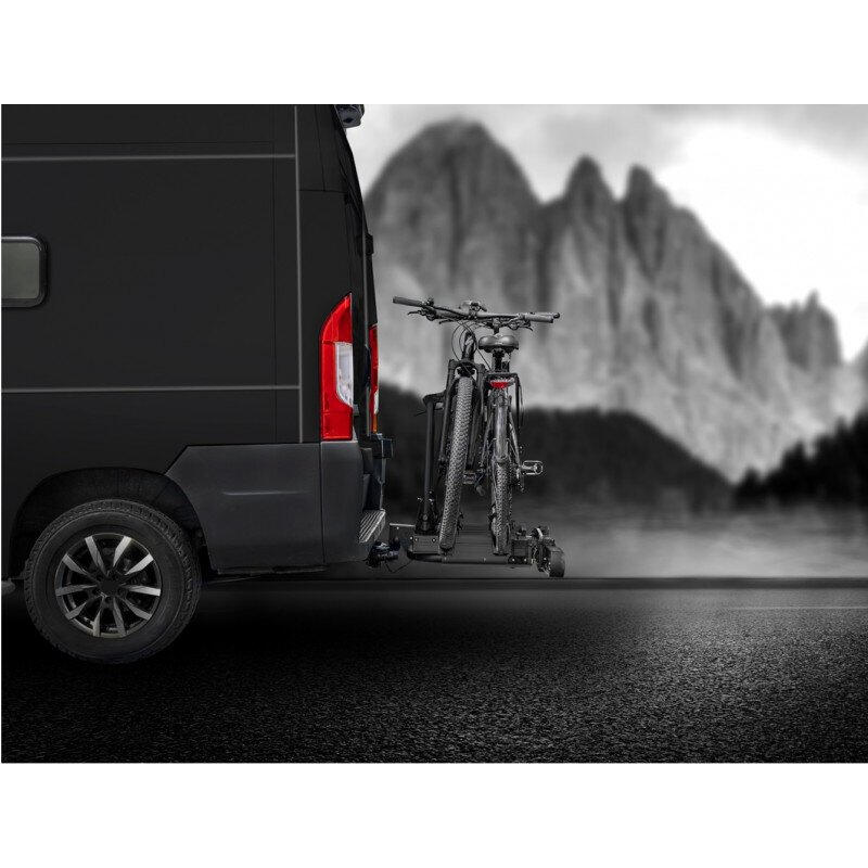 Porte-vélos LAS SD260 Noir pour 2 vélos spécial portes battantes fourgon 2/5