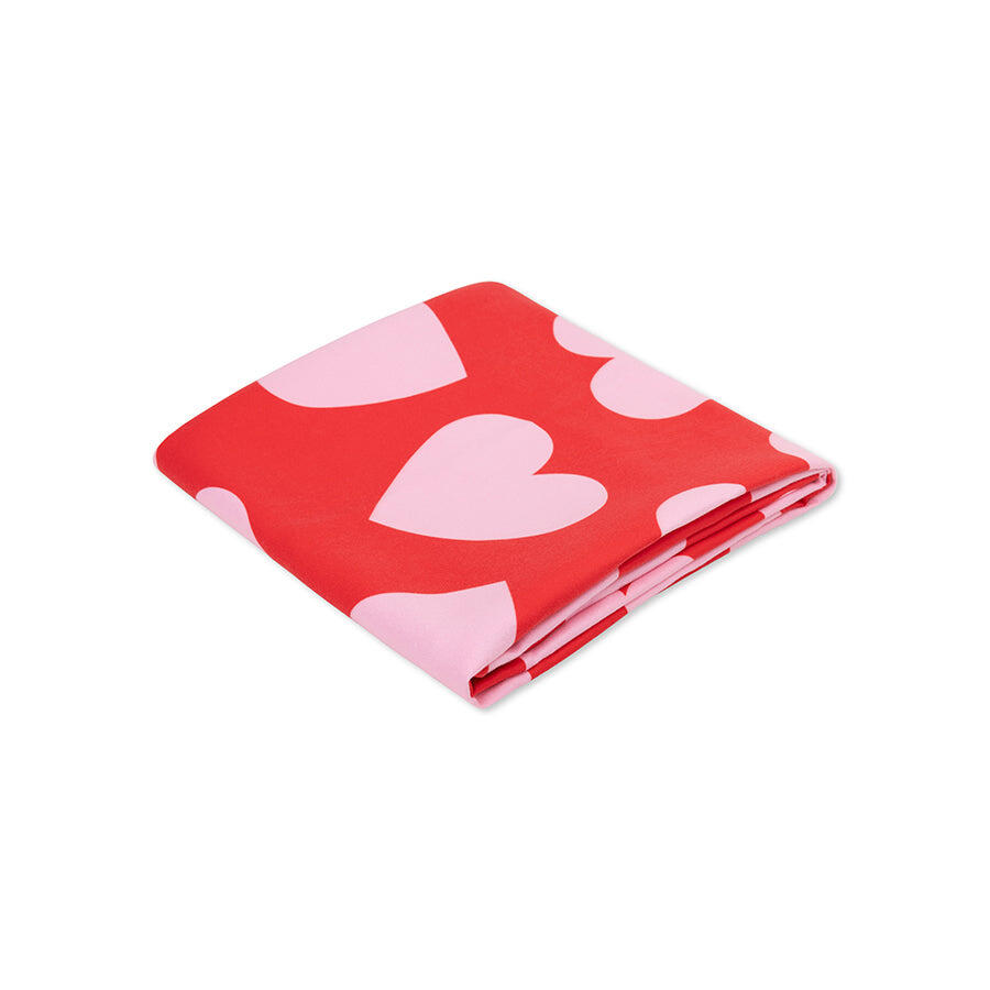Toalla de playa de microfibra - rojo - Hearts - 135 x 65 cm 3/5