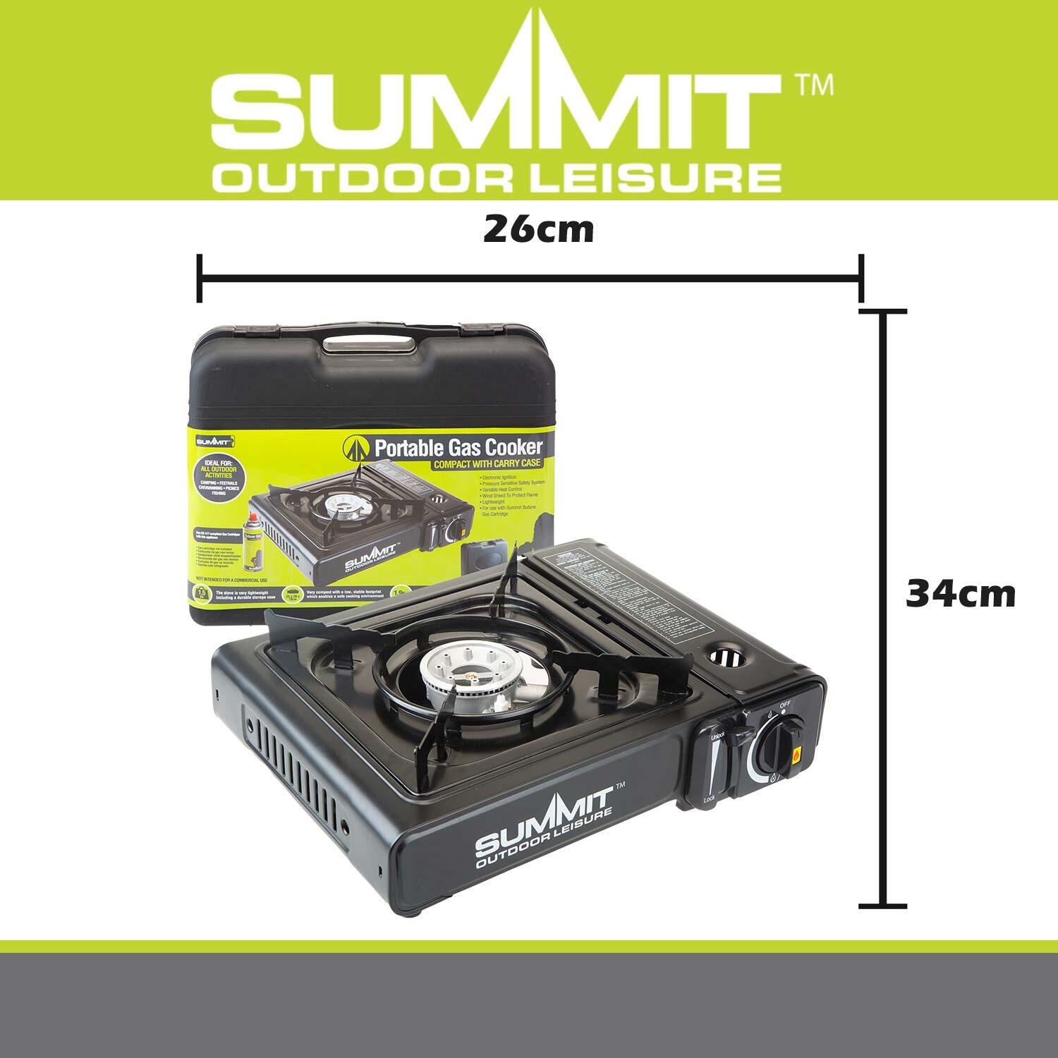 Portable Gas Stove Electronic Ignition Wind Sheild 34cm x 26cm Black X 1 2/7