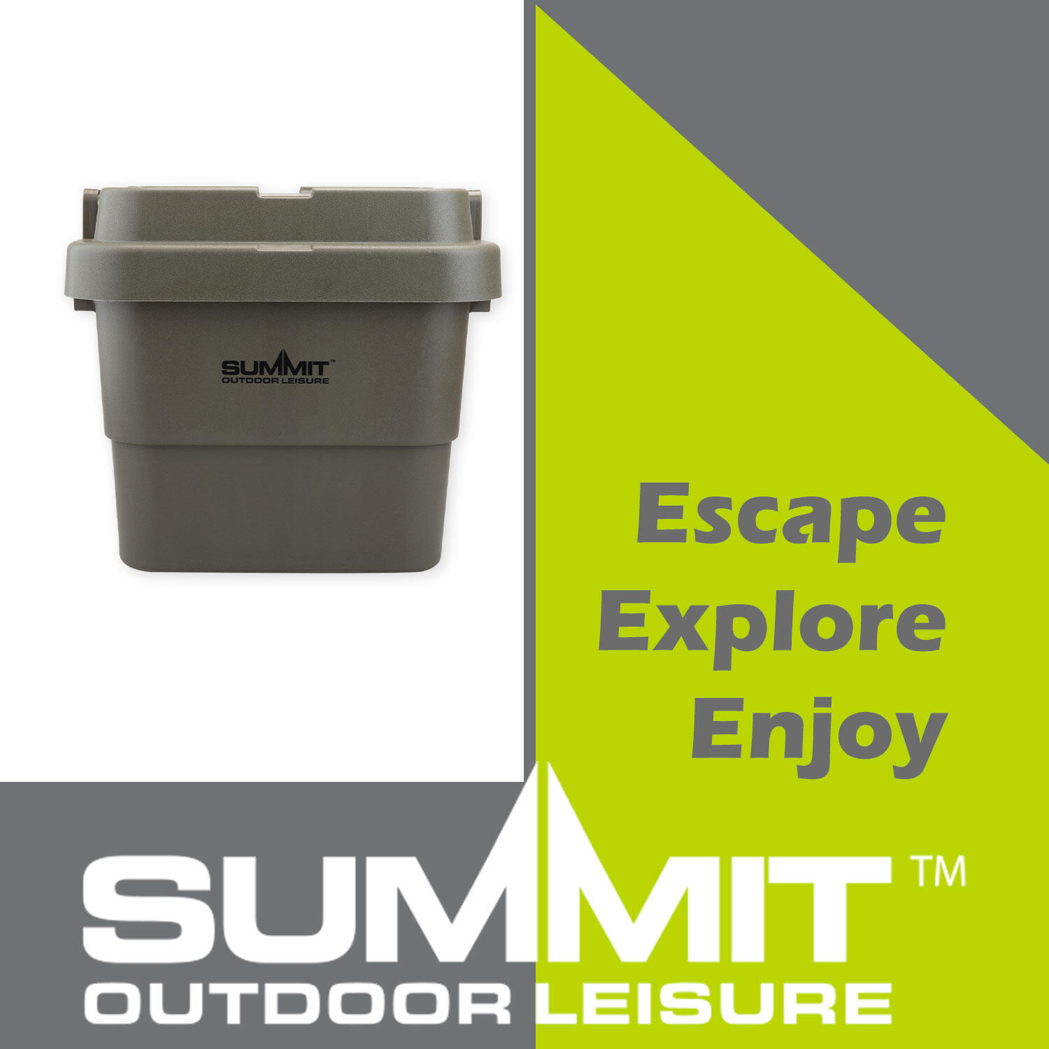 Storage Box 30L Carry Handles Camping Box Dry Storage Green 36 x 36 x 39cm 4/7