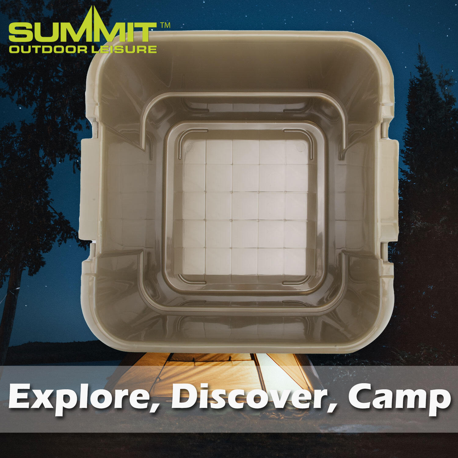 Storage Box 30L Carry Handles Camping Box Dry Storage Green 36 x 36 x 39cm 7/7