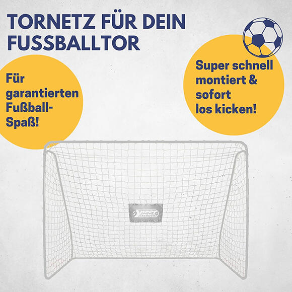 Best Sporting Tornetz weiß/grau für Fußballtore mit Maße 180 x 120 x 60 cm 2/4