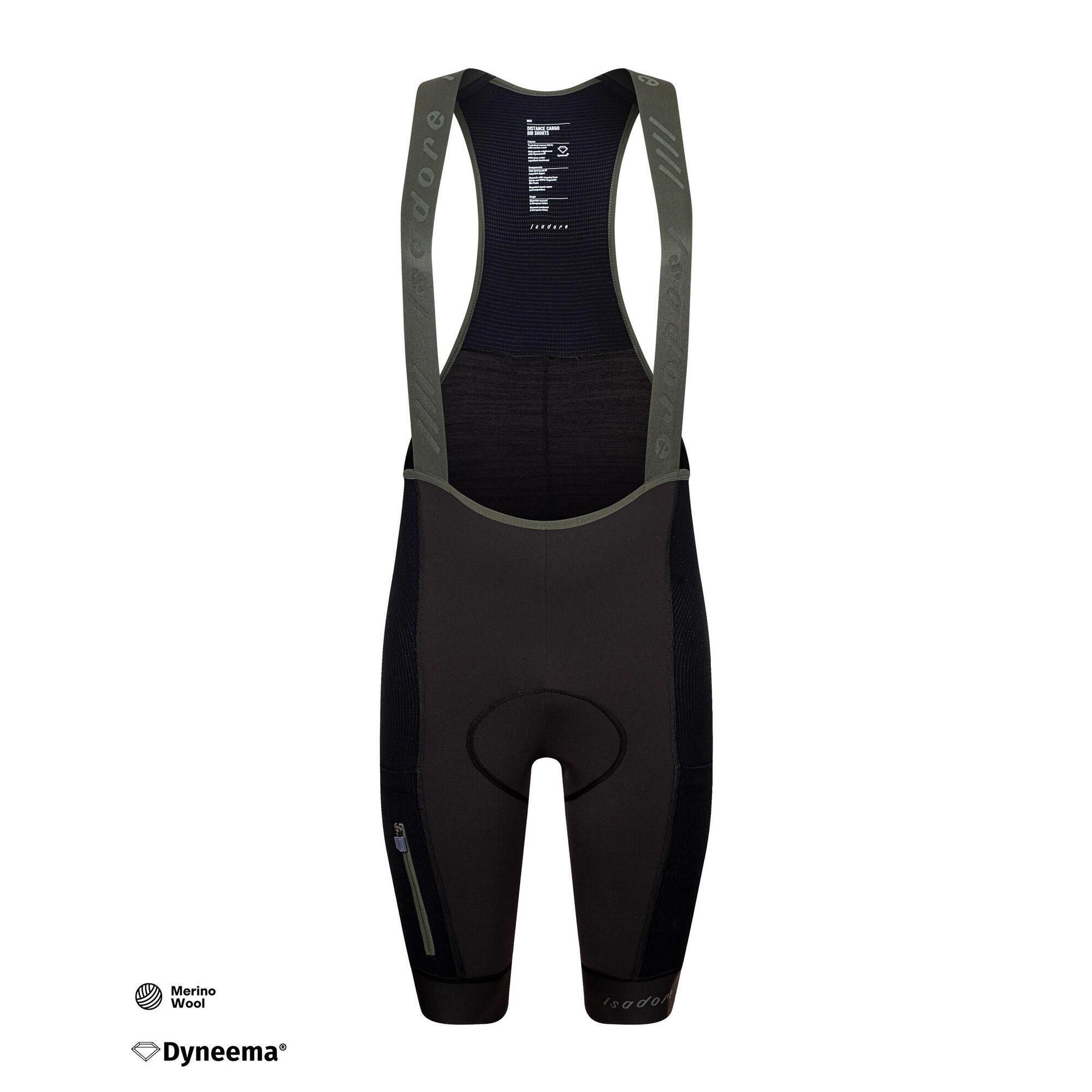 Isadore - Distance Short À Bretelles En Laine Cargo Ganache - Cuissard De Vélo À Bretelles - Noir - 36 Xs - Decathlon