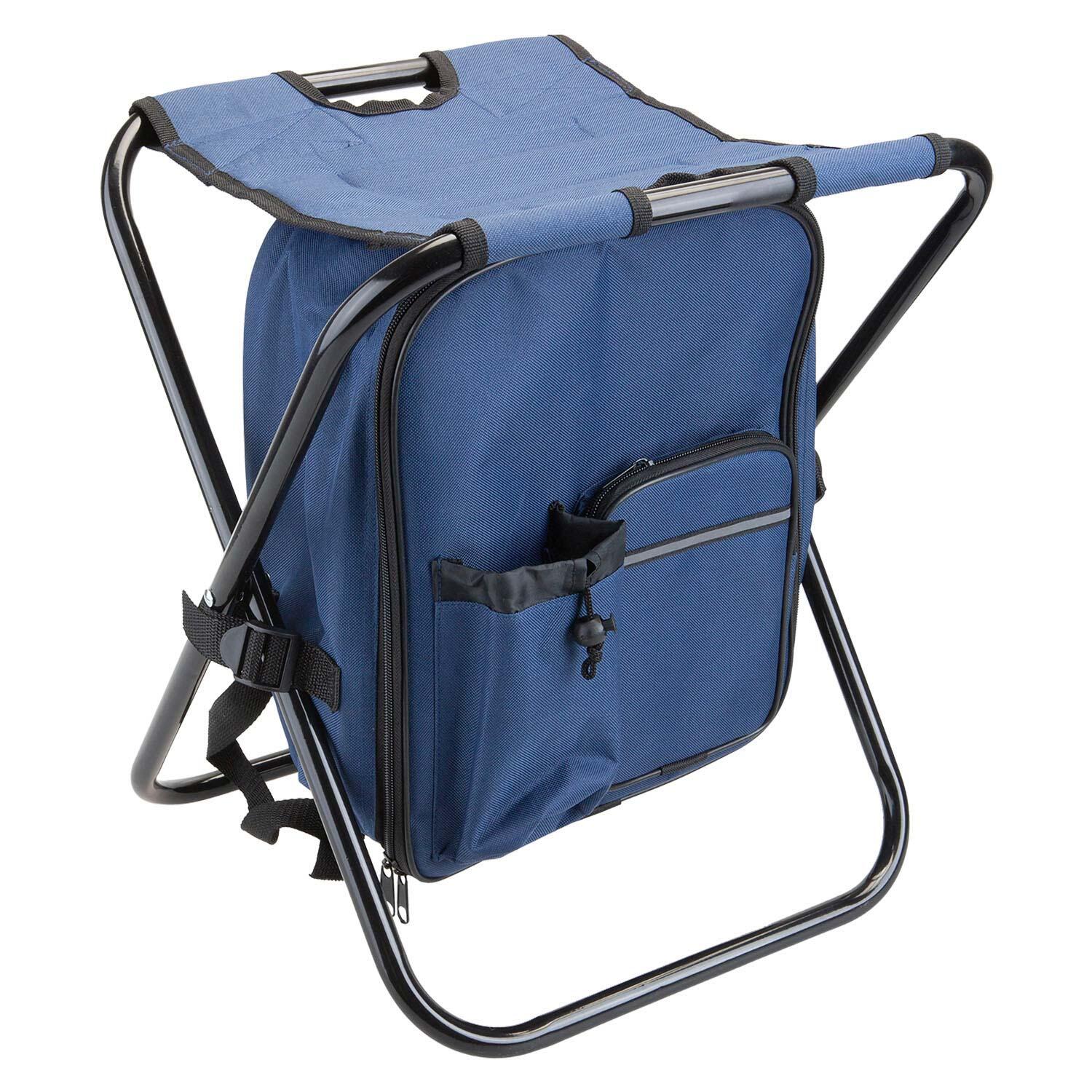 SUMMIT Rucksack Cooler Stool 20 Litres Max Load 110Kg 36cm x 33cm x 44cm Blue X 1