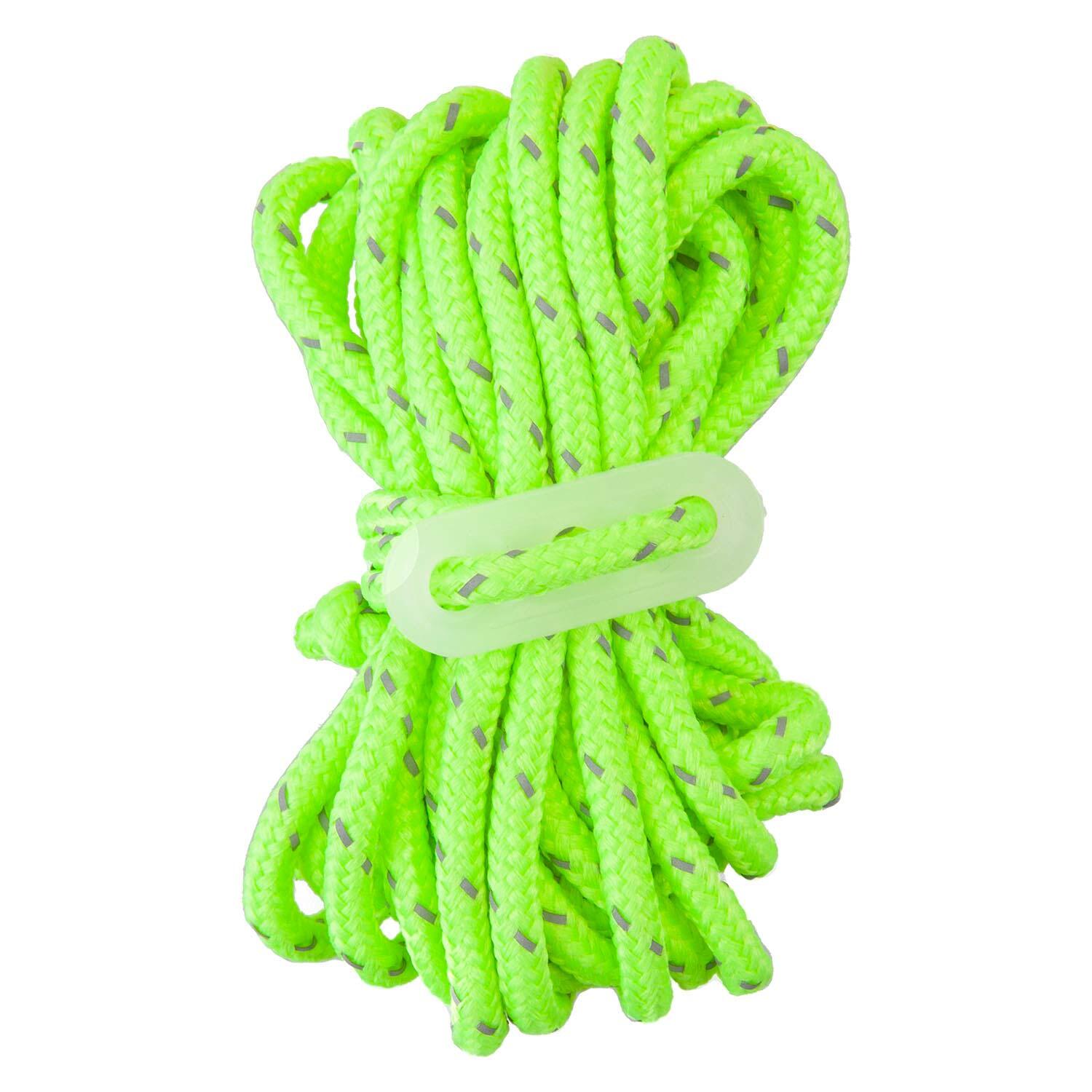 SUMMIT Guy Ropes High Visibility With Tensioners 4 x 3.8 x 0.5cm Green X 1 Pack of 4