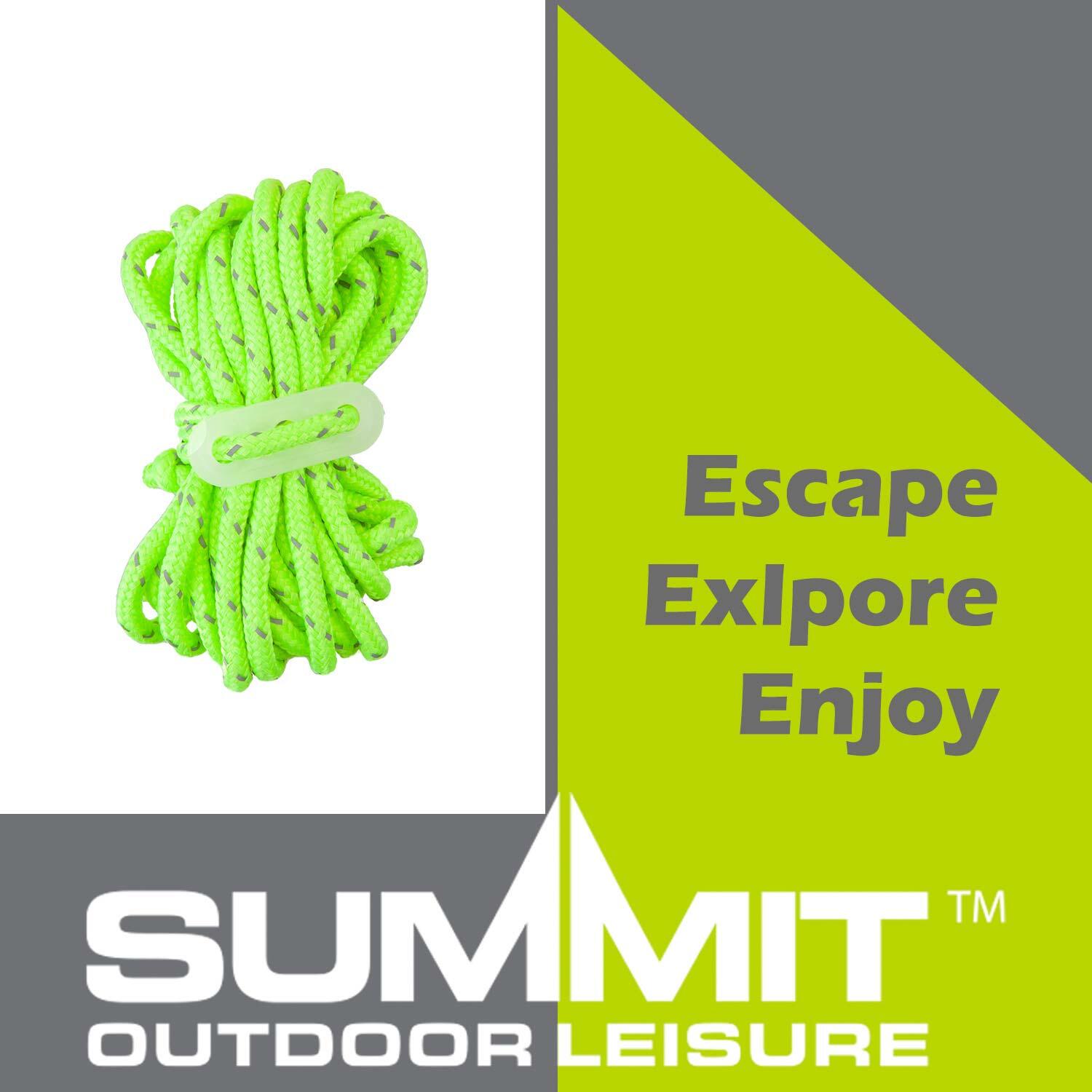 Guy Ropes High Visibility With Tensioners 4 x 3.8 x 0.5cm Green X 1 Pack of 4 4/7