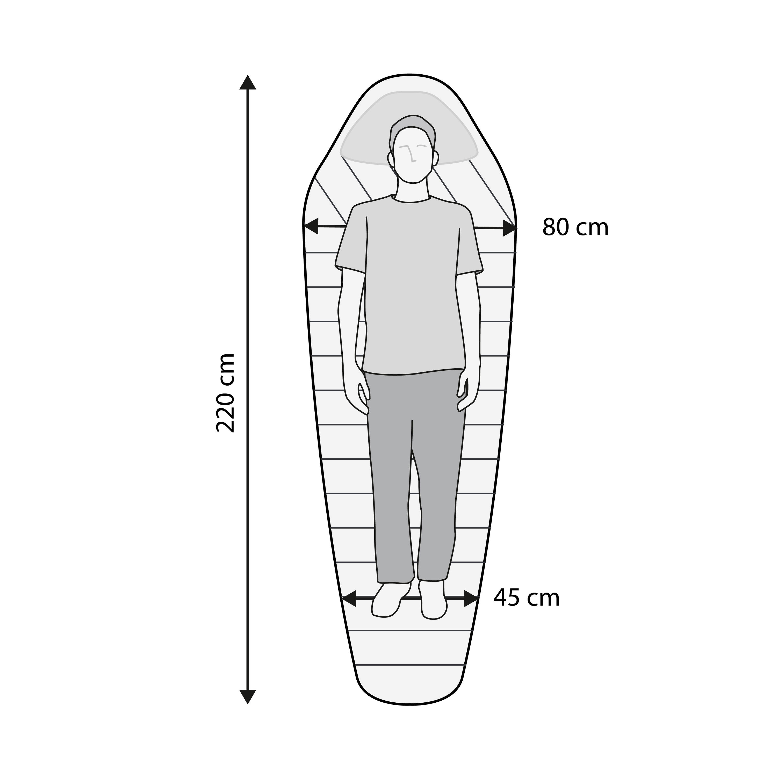 Justcamp Melvin Light – sac 3 saisons, 935 g, jusqu'à 200 cm, lavable 2/7
