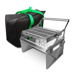 Barbecue Portable avec Grille Rotative en Acier Inoxydable Inuitz