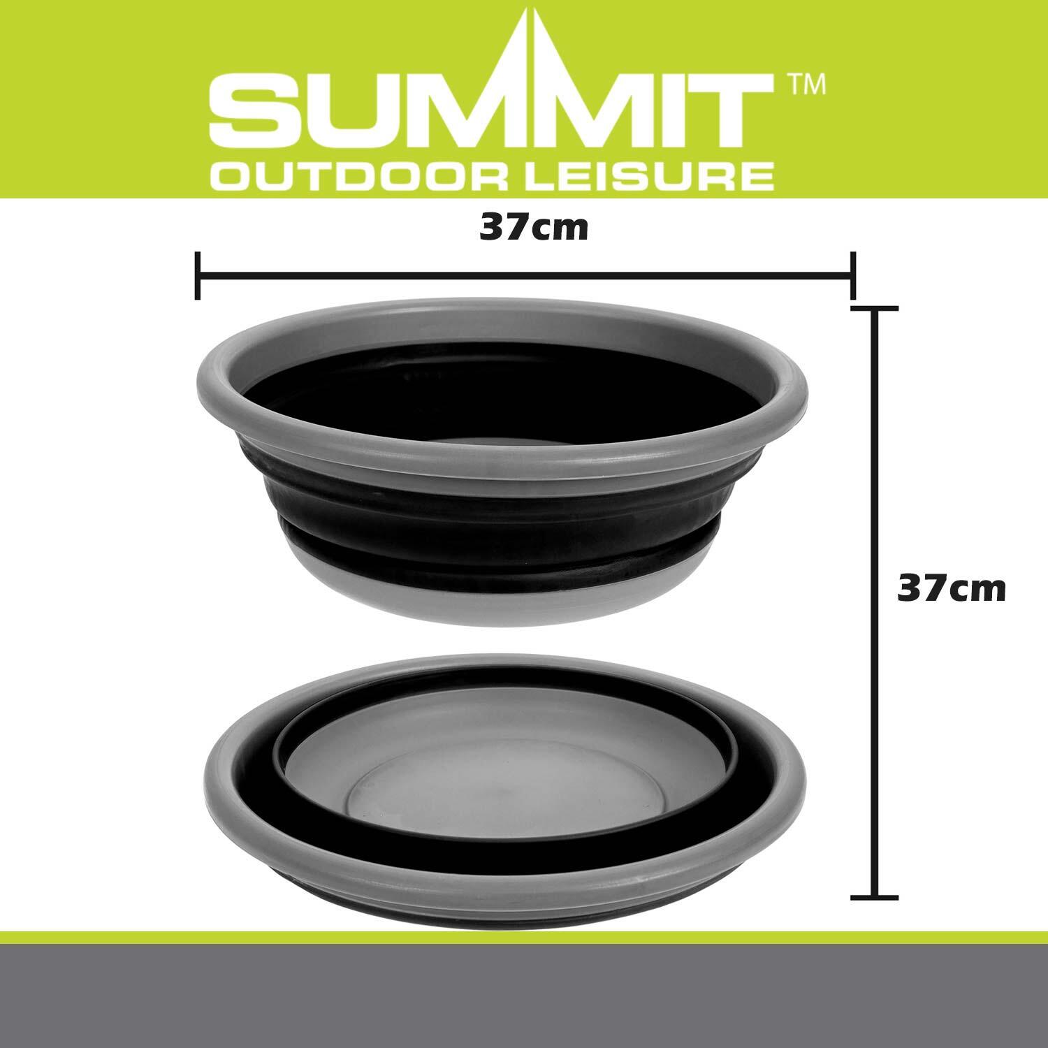 Large Bowl 7L Capacity Pop Up Collapsible Easy Storage 37cm x 37cm Grey ...