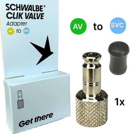Schwalbe Fahrrad Clik Valve SCV System (AV) Auto Ventil Set