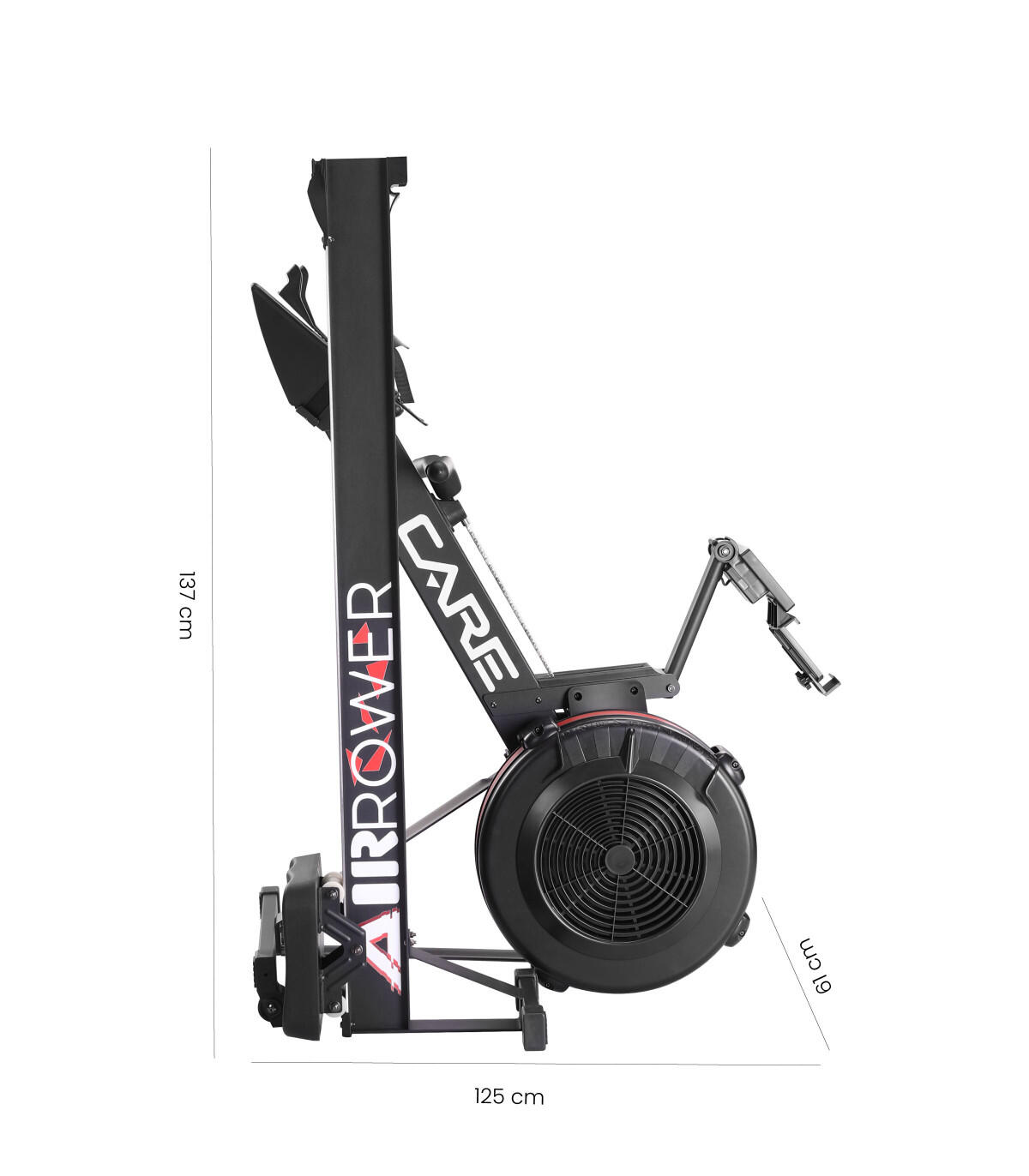 Roeitrainer - CARE - AIR ROWER connected 3/8