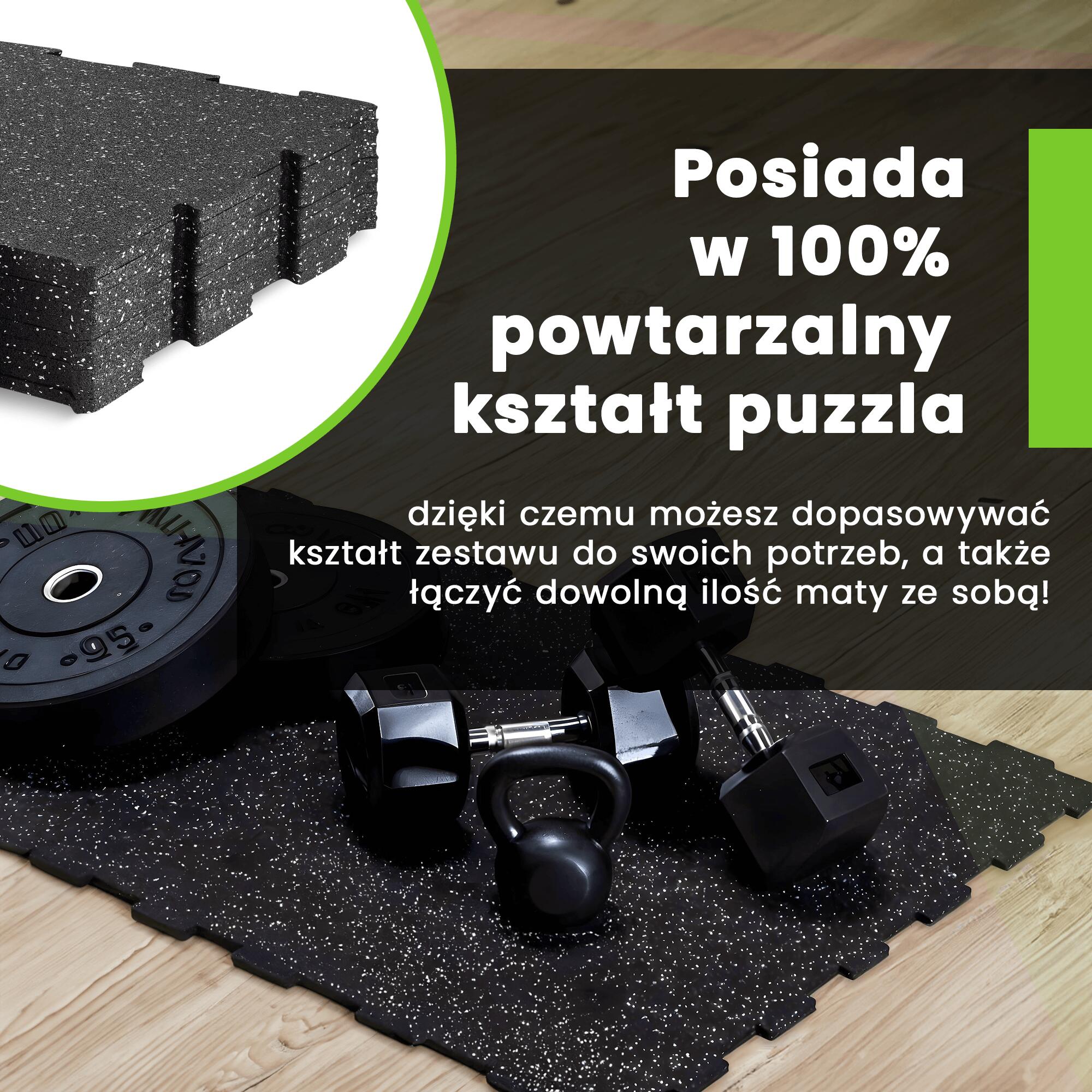 Podłoga do Treningu MOVO Puzzle Floor mosaic grey 49x49 | mata | 6 sztuk 7/7