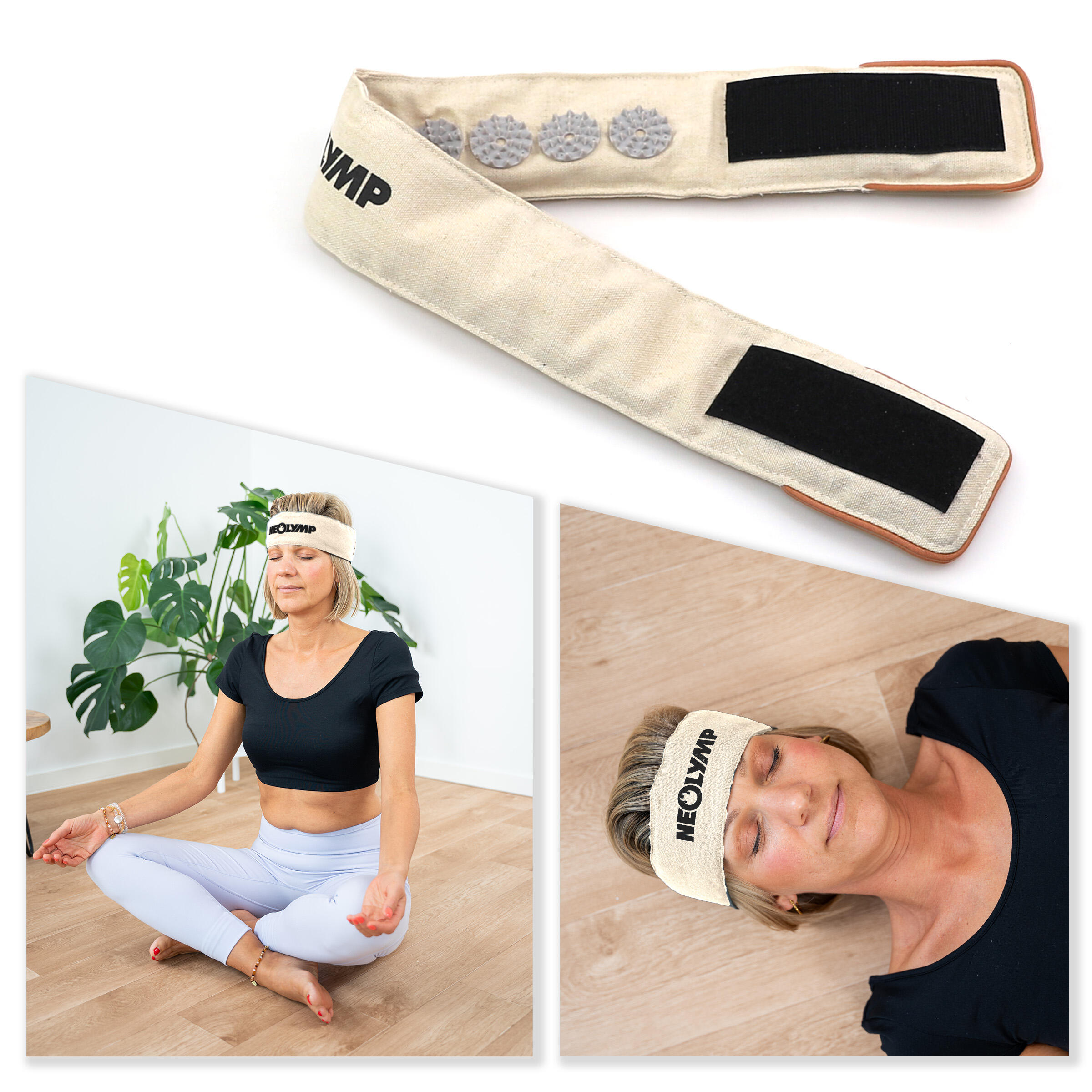 Akupressur Stirnband – Verstellbar - Kopf- und Kiefermassage – Akupunktur 6/7