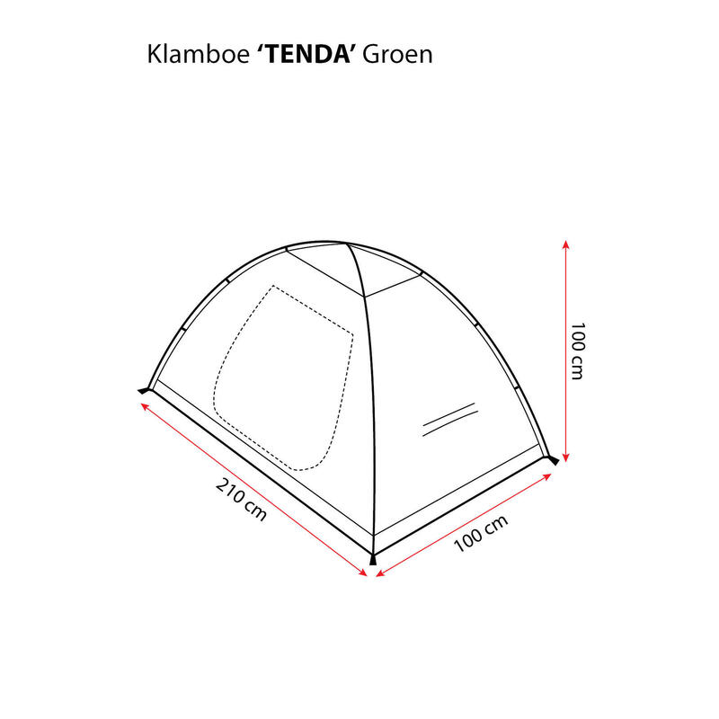 Tente Moustiquaire Deconet TENDA-100x200cm-1pers-Vert