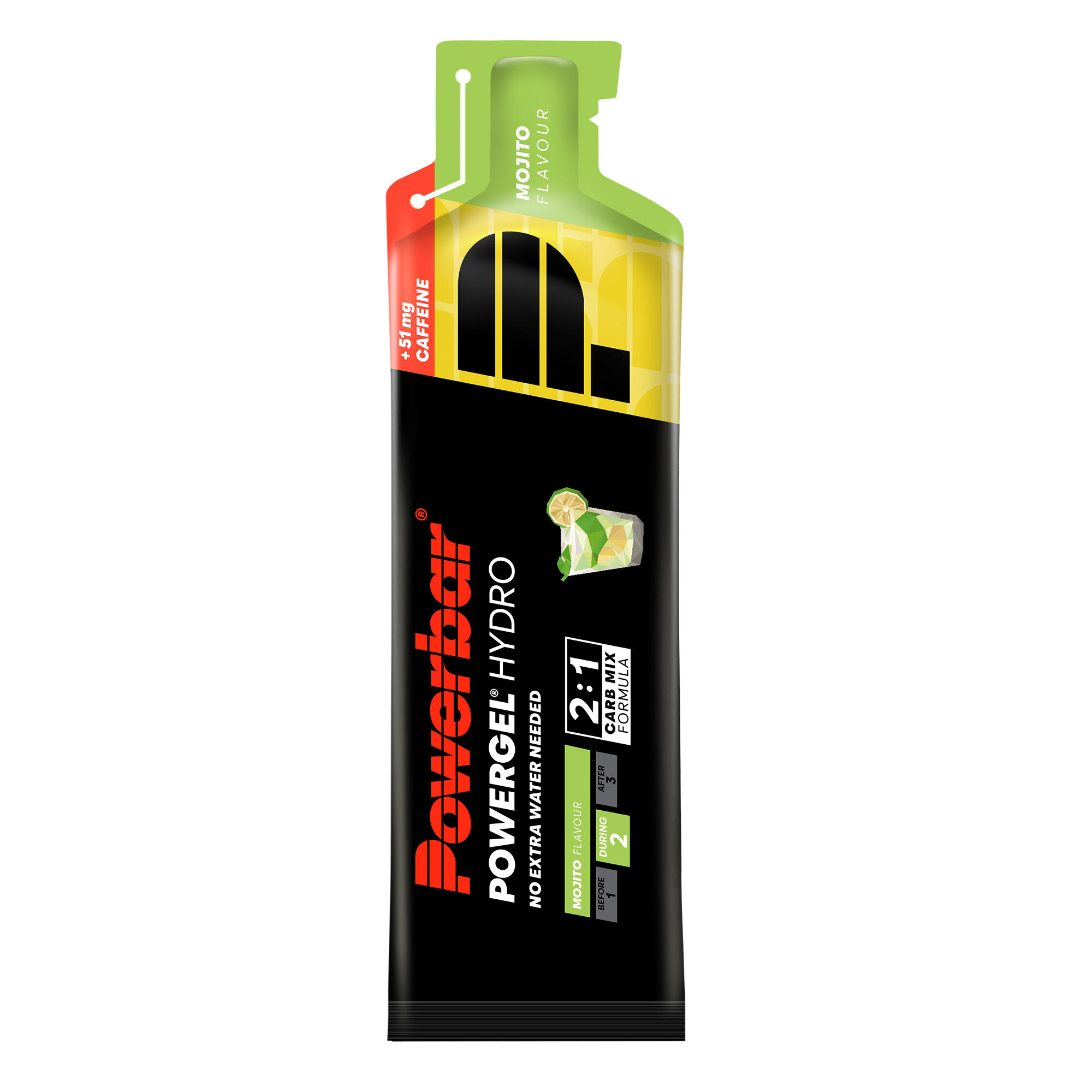 Gel PowerBar PowerGel Hydro 24x67ml Mojito Caffeine 2/6