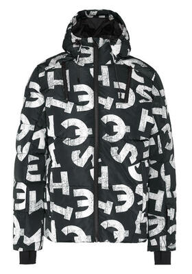 Skijacke mit Allover-Print