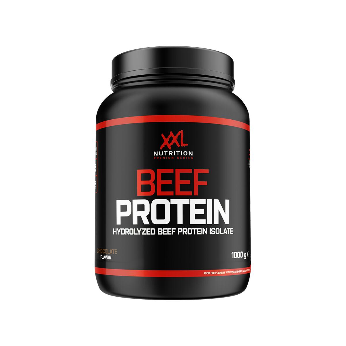 XXL NUTRITION Beef Protein - 91% Eiwit, Proteïne Poeder - Chocolade - 1000 gram