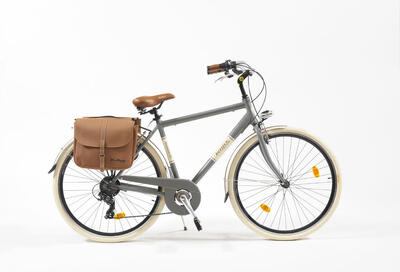 Stadsfiets 28 inch 605 aluminium man grijs