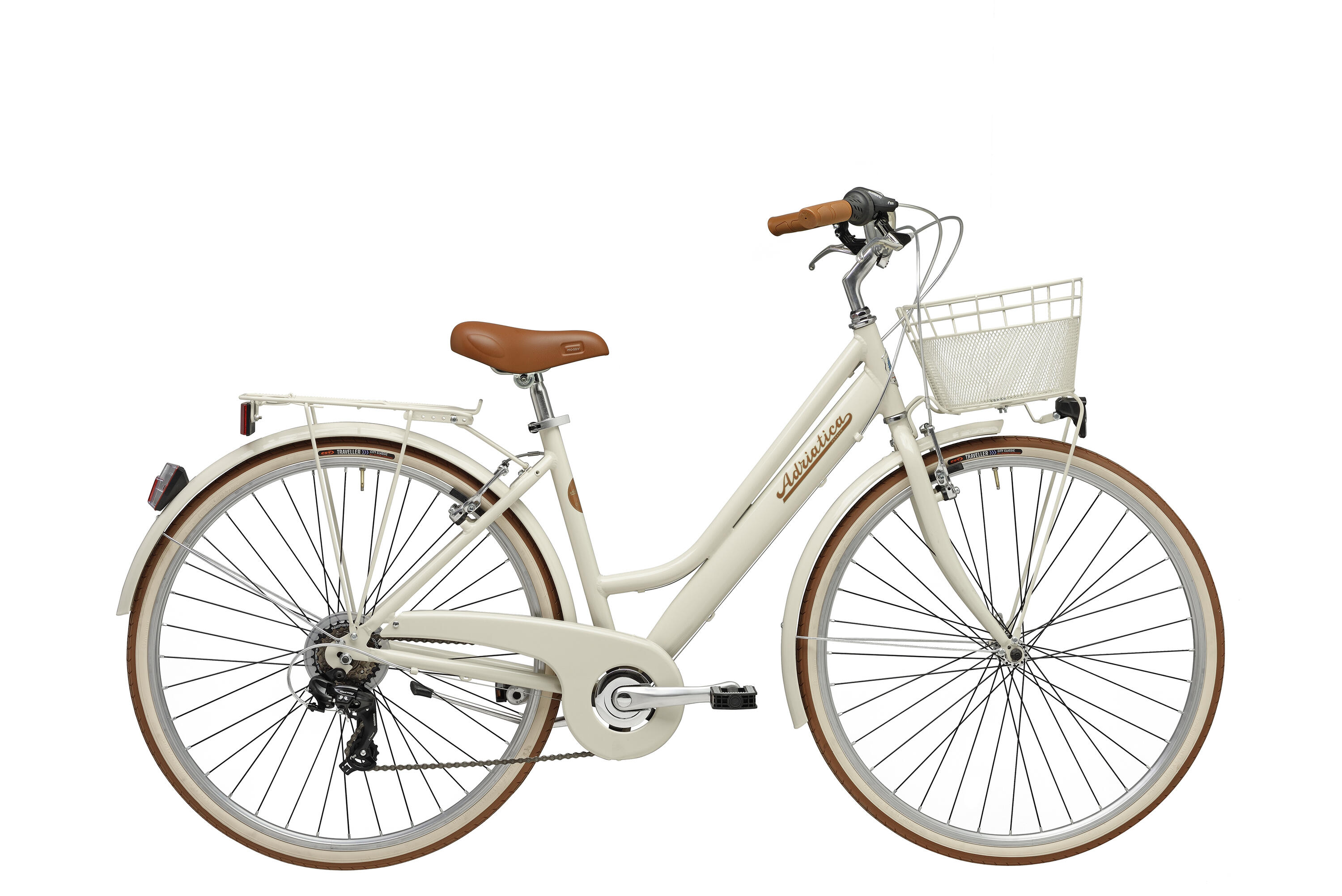 ADRIATICA Stadsfiets 28 inch RETRO Lady beige incl. mand