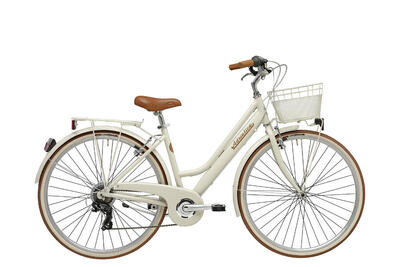 Stadsfiets 28 inch retro lady beige incl. mand