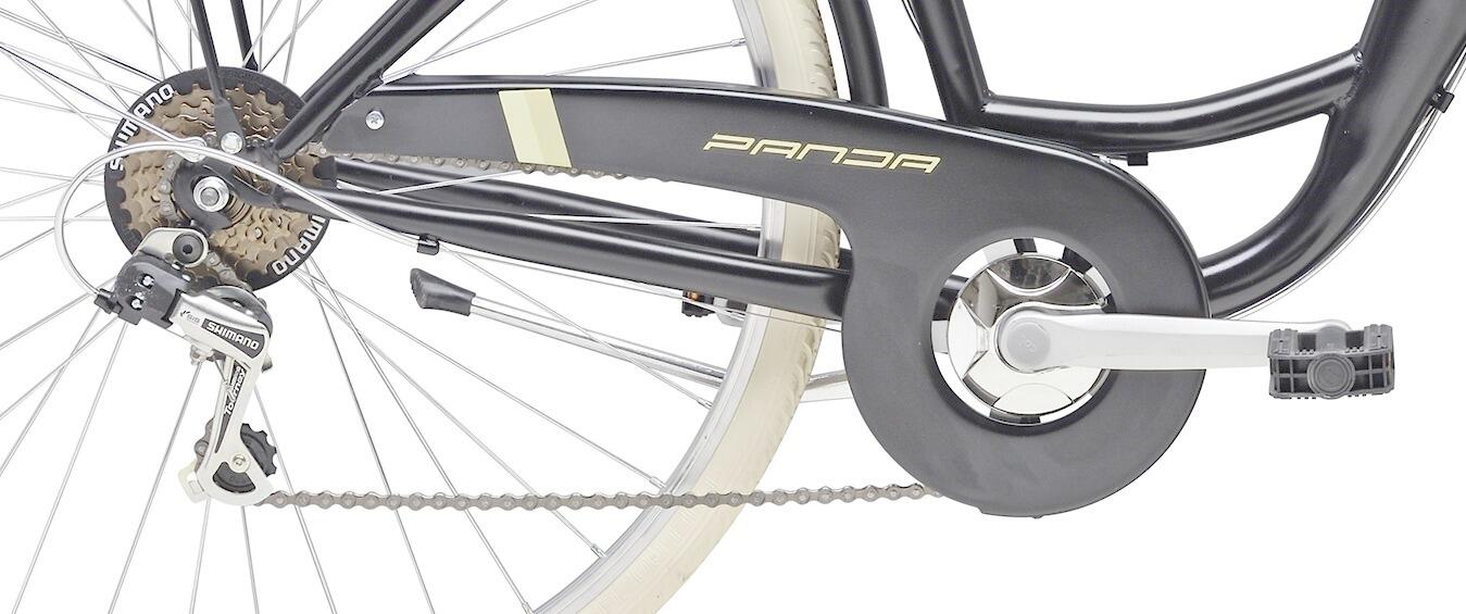 Stadsfiets 26 inch PANDA zwart incl. mand 3/3
