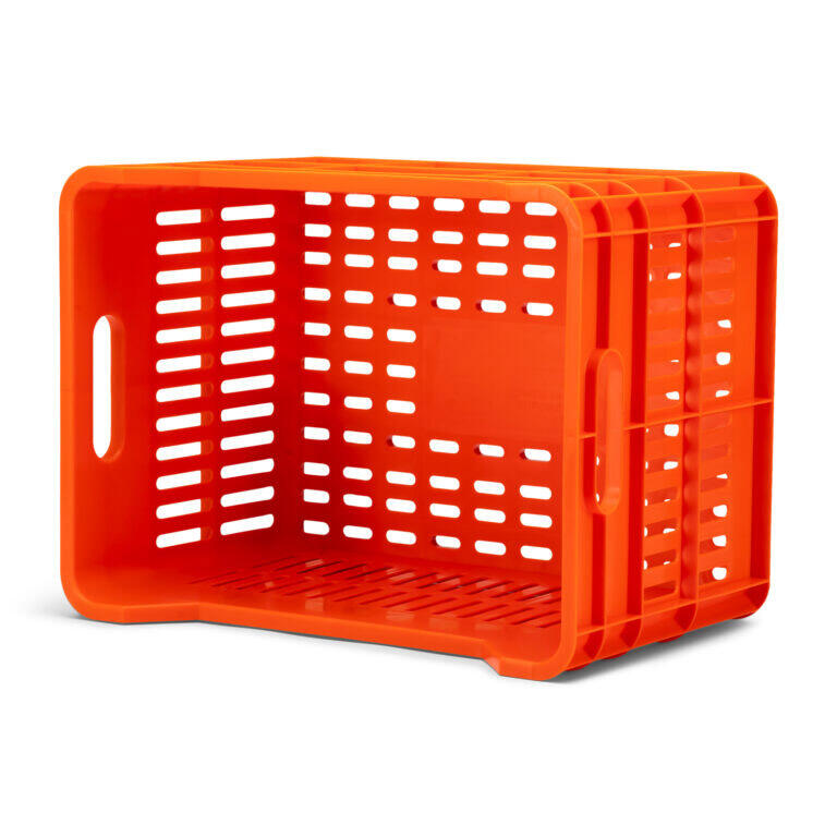 UrbanProof 30L recycled bike crate (RPET) — orange, MIK & AVS compatible. 5/6