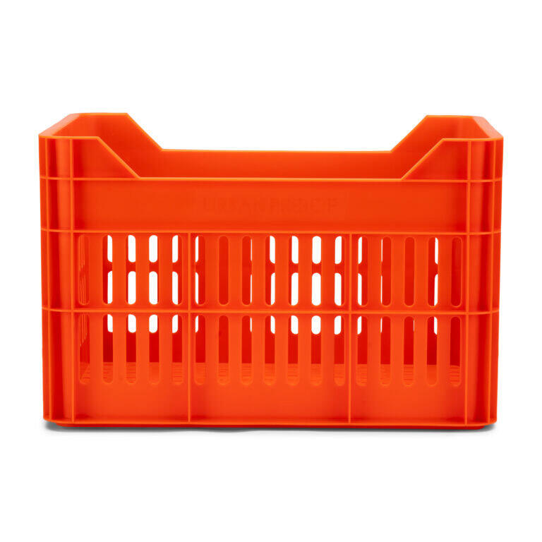 UrbanProof 30L recycled bike crate (RPET) — orange, MIK & AVS compatible. 4/6