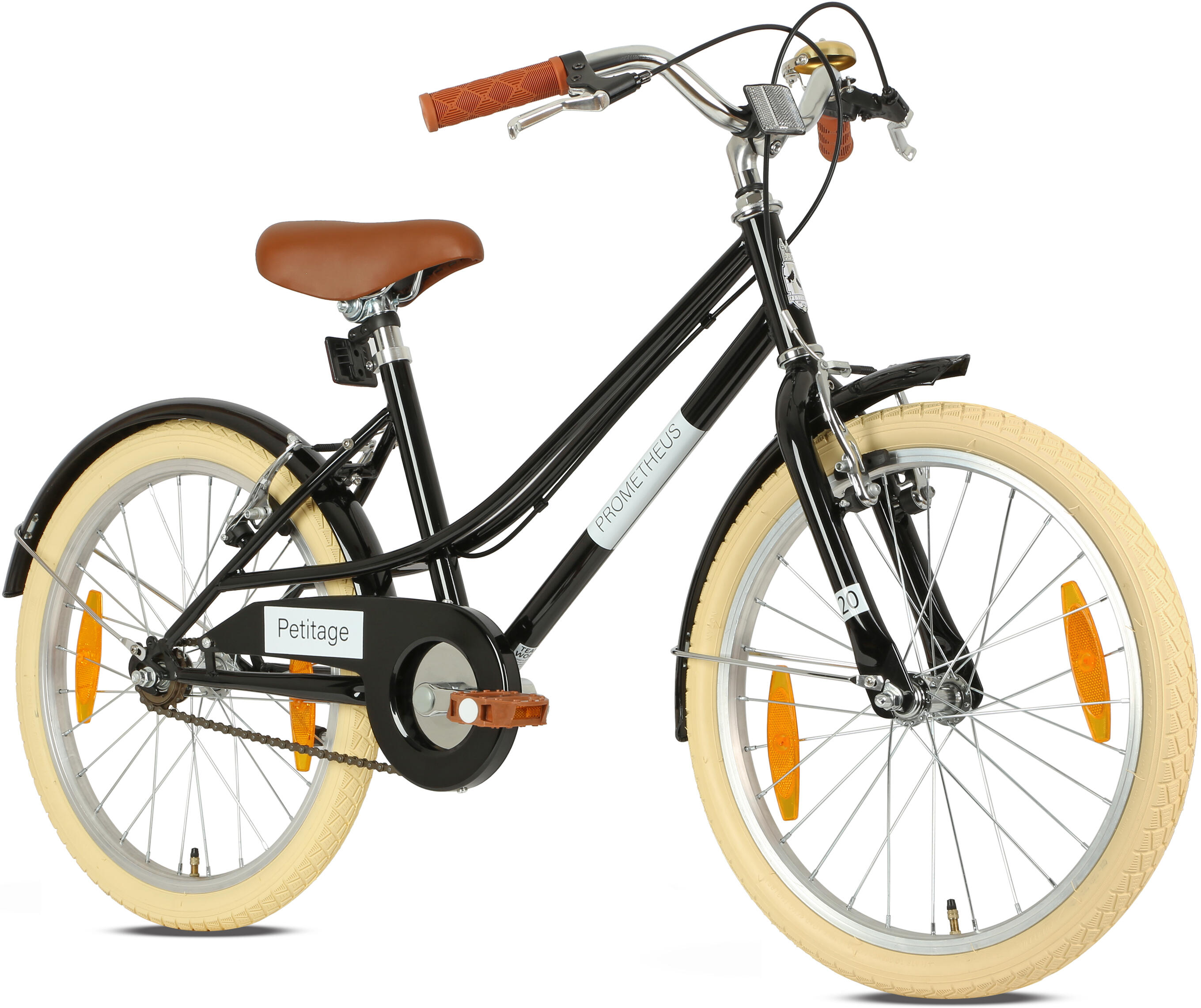 PROMETHEUS BICYCLES Kinderfahrrad 20 Zoll ab 6 -7 Jahre – Retro/Vintage Look - V-Bremse & Ständer
