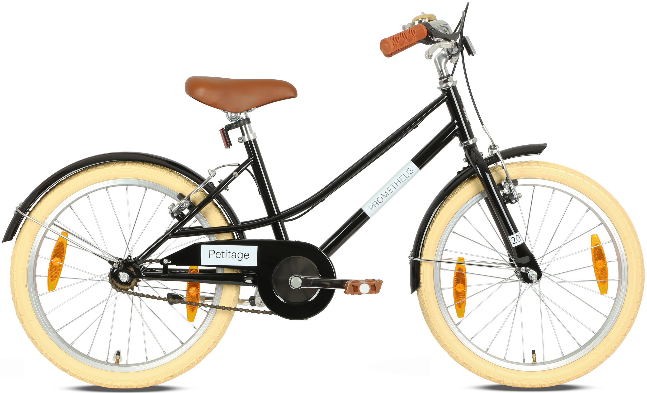 Kinderfiets 20 inch vanaf 6 -7 jaar – Retro/Vintage look, V-brake & standaard 2/8