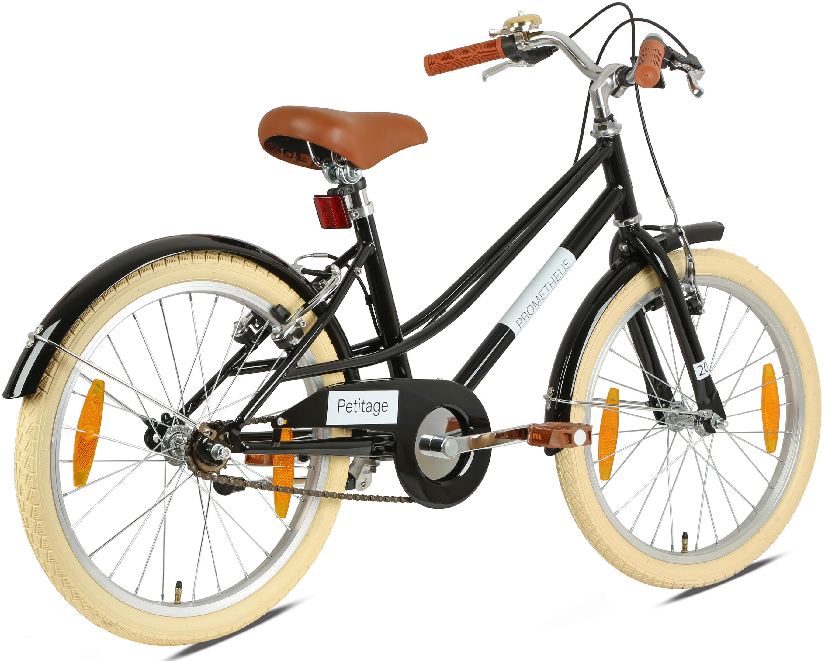 Kinderfiets 20 inch vanaf 6 -7 jaar – Retro/Vintage look, V-brake & standaard 3/8