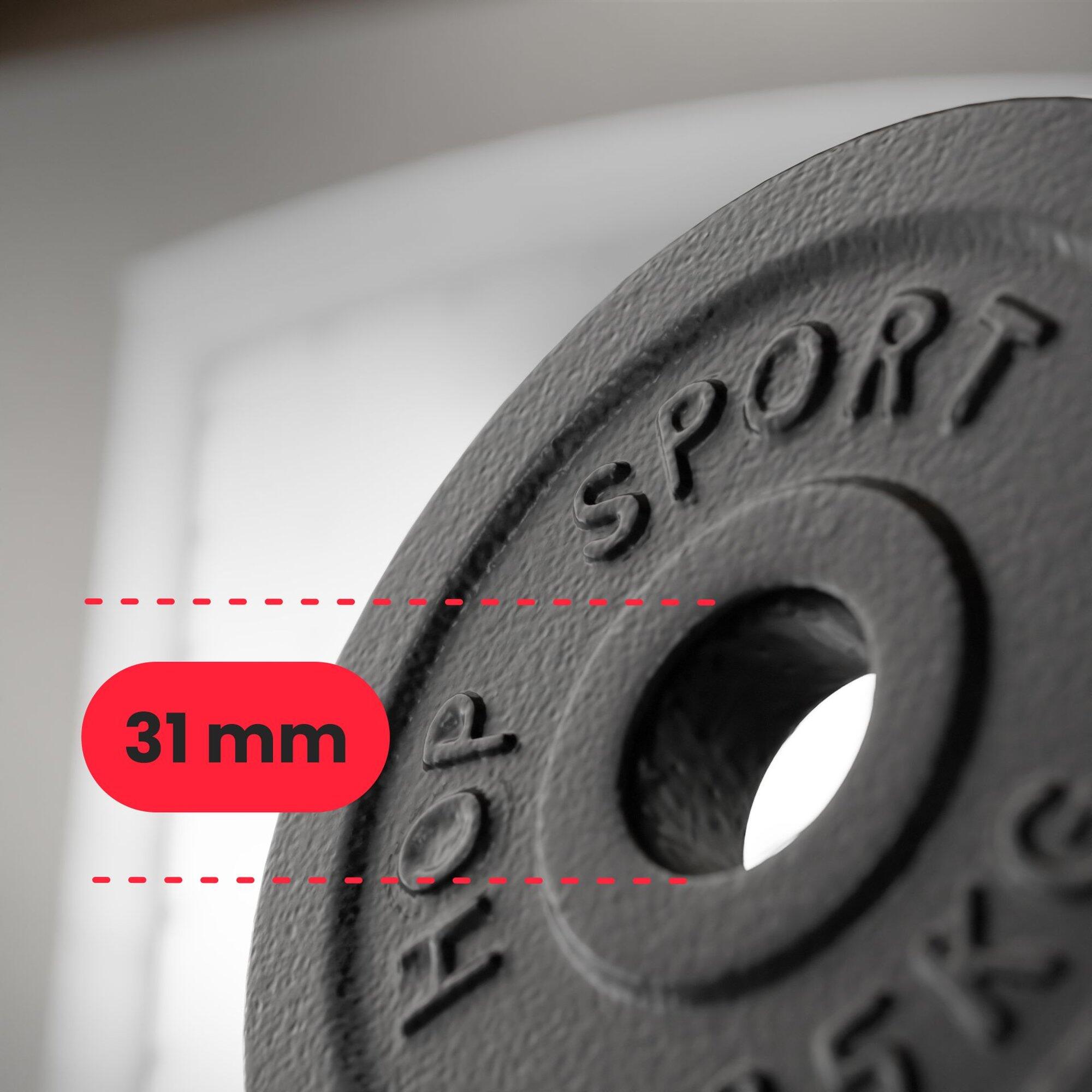 Zestaw obciążeń żeliwnych sztanga Hop-Sport Strong 38kg