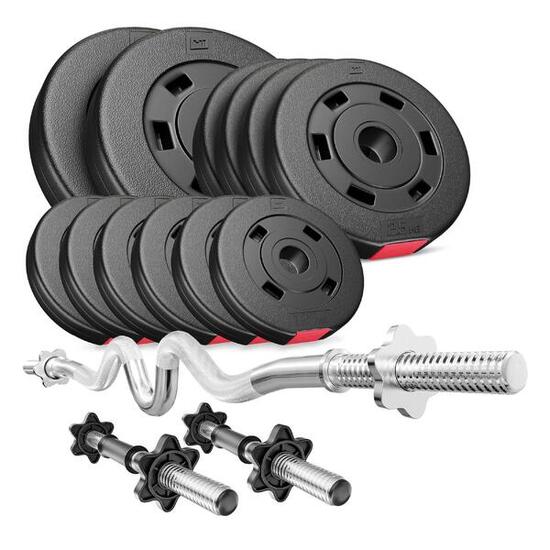 Set aus Verbundgewichten Langhantel Hop-Sport Premium 38kg
