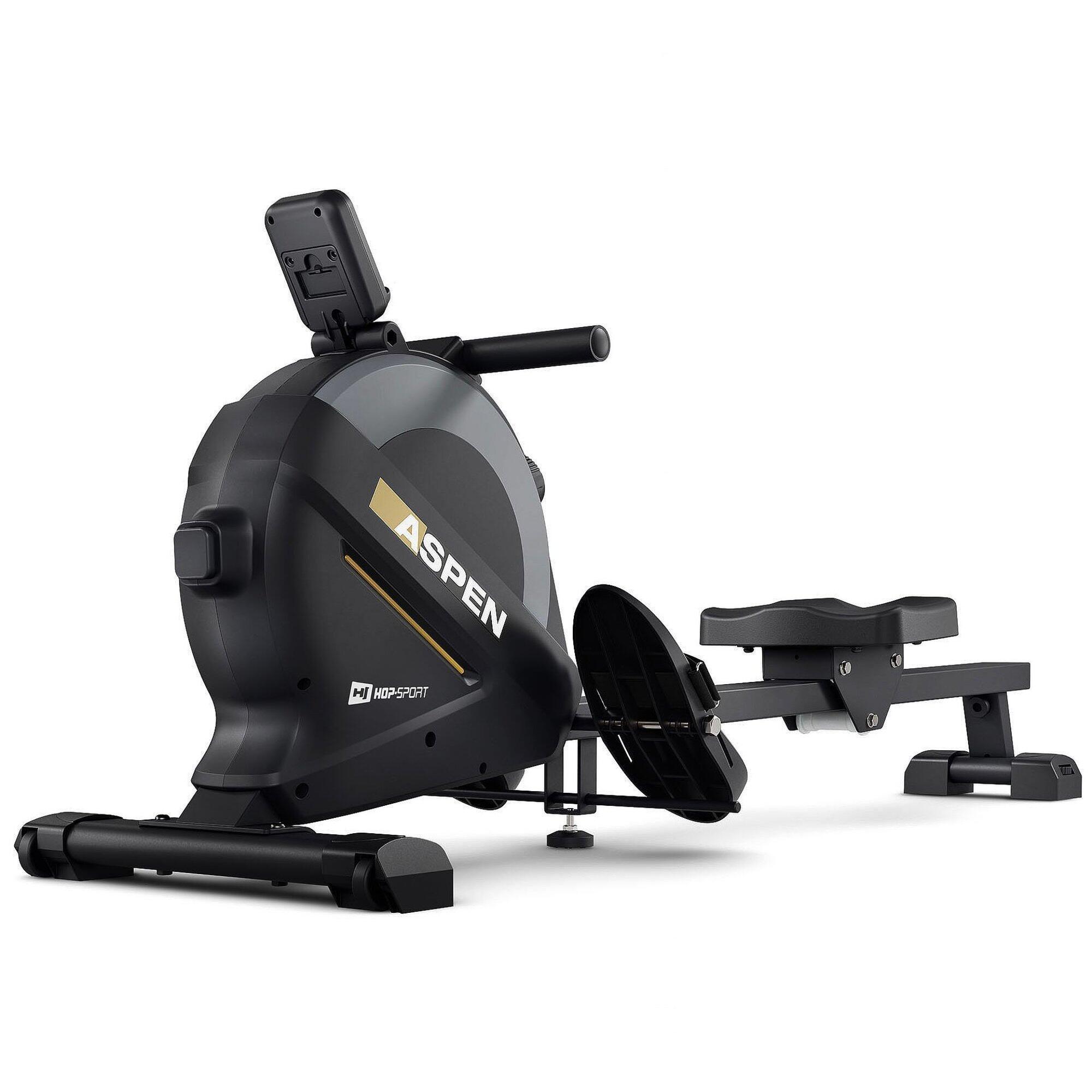 Hop-sport - Rameur D'Entraînement Magnétique Hop-sport Aspen - Rameur - Jaune|noir - Taille Unique - Decathlon