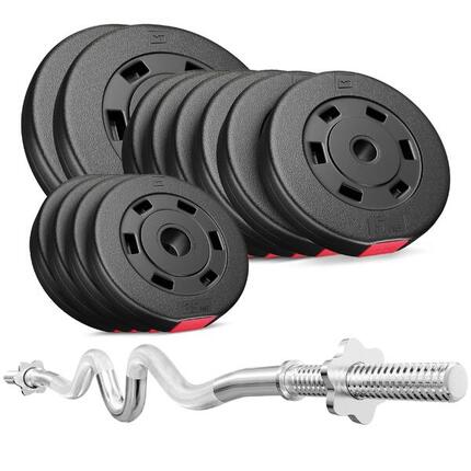 Zestaw obciążeń kompozytowych sztanga Hop-Sport Premium 67kg