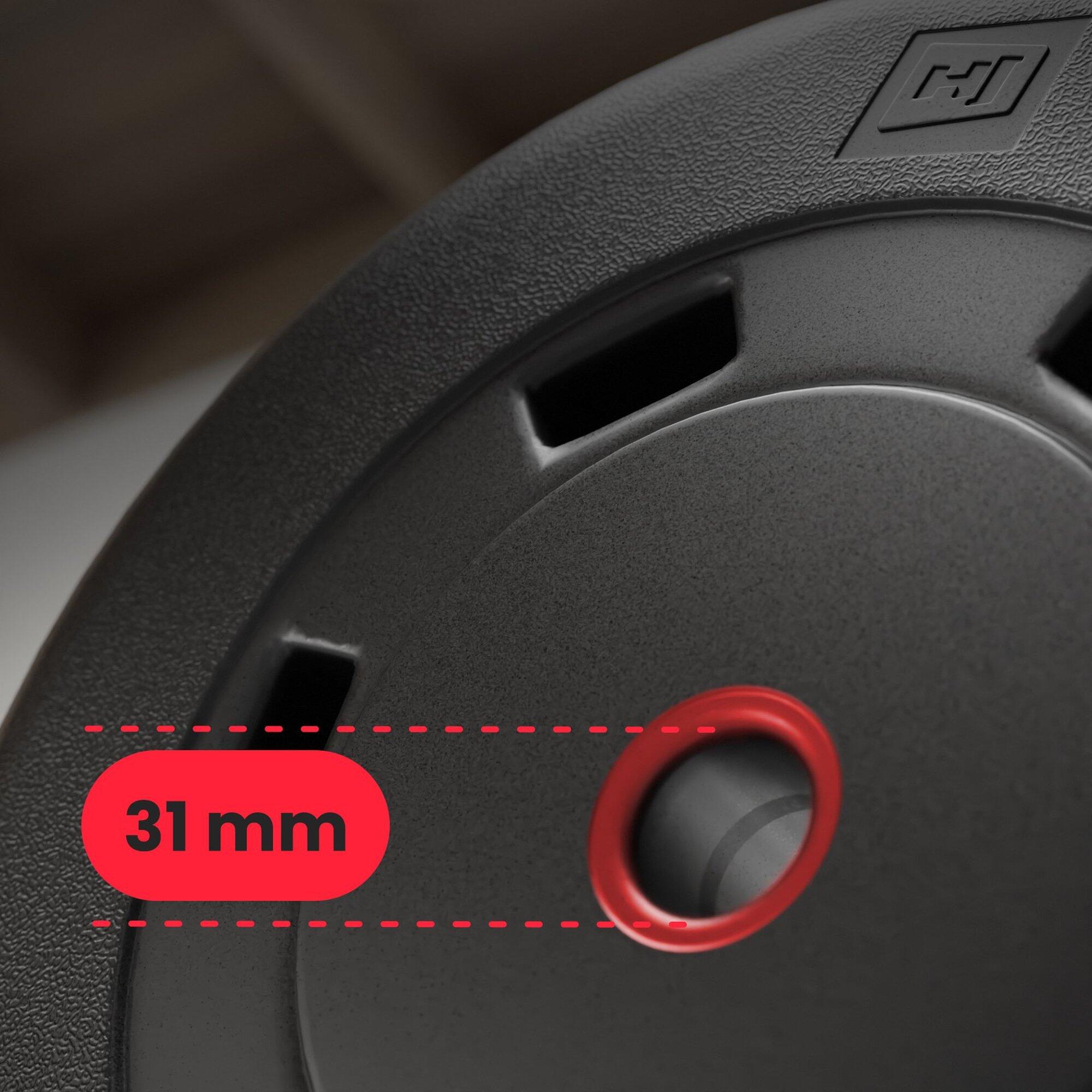 Zestaw obciążeń kompozytowych sztanga Hop-Sport Premium 67kg