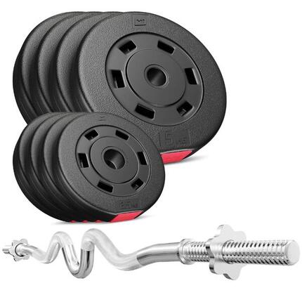 Set aus Verbundgewichten Langhantel Hop-Sport Premium 37kg