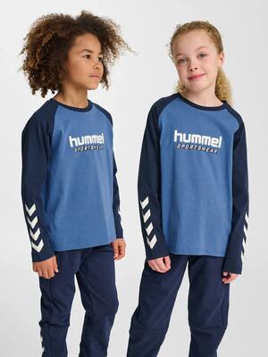 T-shirt stampato maniche lunghe bambino Hummel