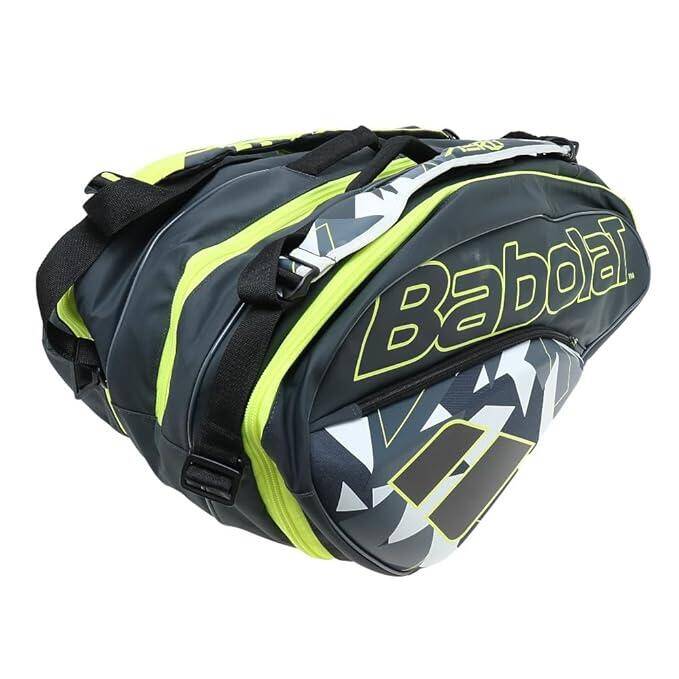 Babolat RH12 Professional Tennis Kit Bag| Fits in 12 Tennis Racquets Within 3 Compartments| 2 Accessory Pockets | Highly Durable| Ergonomically Designed for Men, Women Players| New Launch
