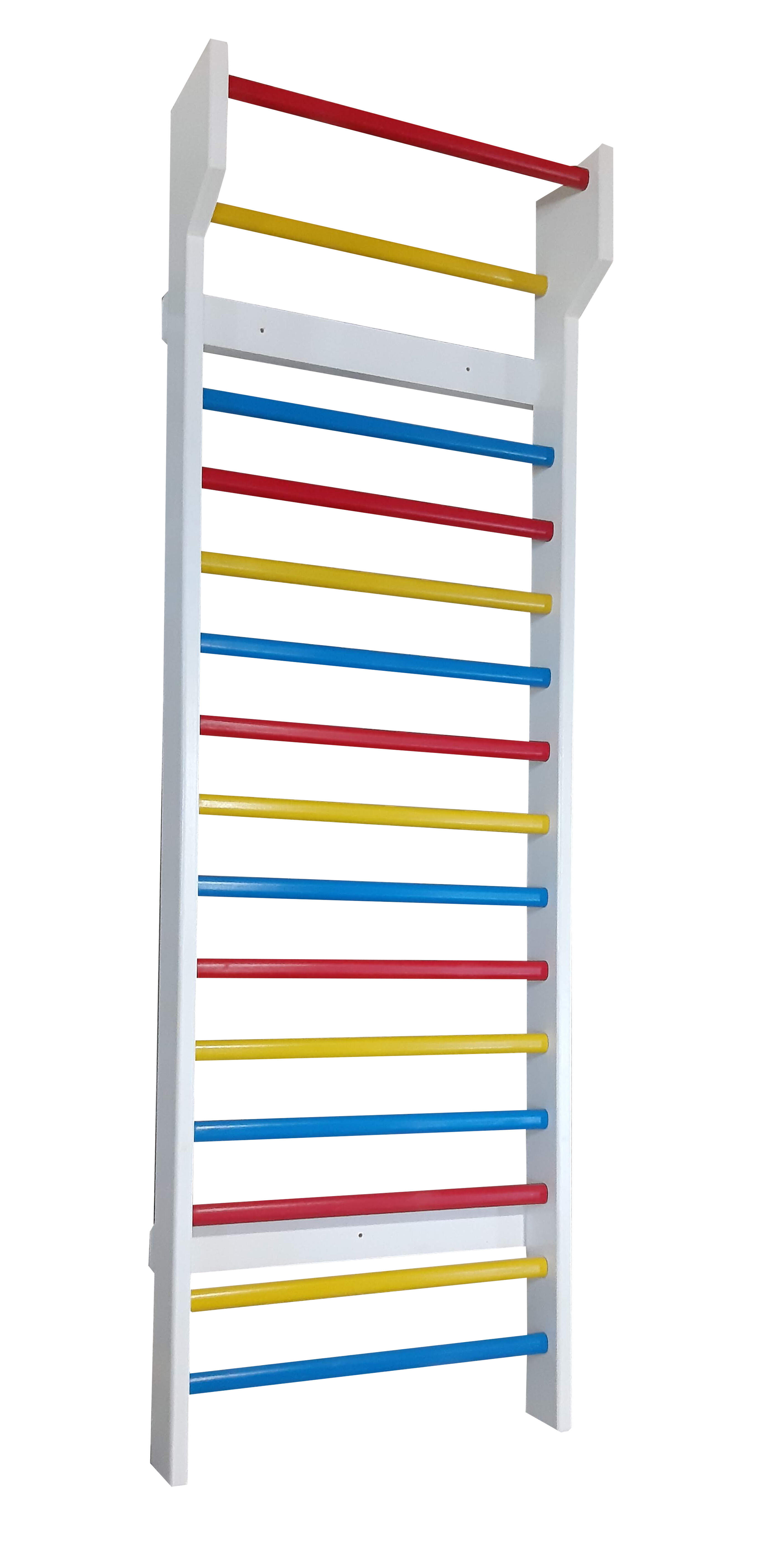Spalier Gimnastica SCHROTH, 245x80 cm, colorat, 16 Bare  - M2.145LC4