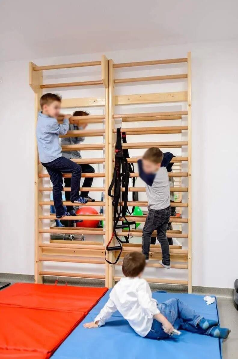 Spalier Gimnastica SCHROTH, 230x85 cm, lacuit natur, 14 bare - M23085L 2/3