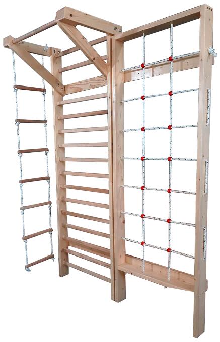 Spalier Gimnastica Multifunctional, 200x160 cm, Lacuit Natur, 12 BARE - M520L