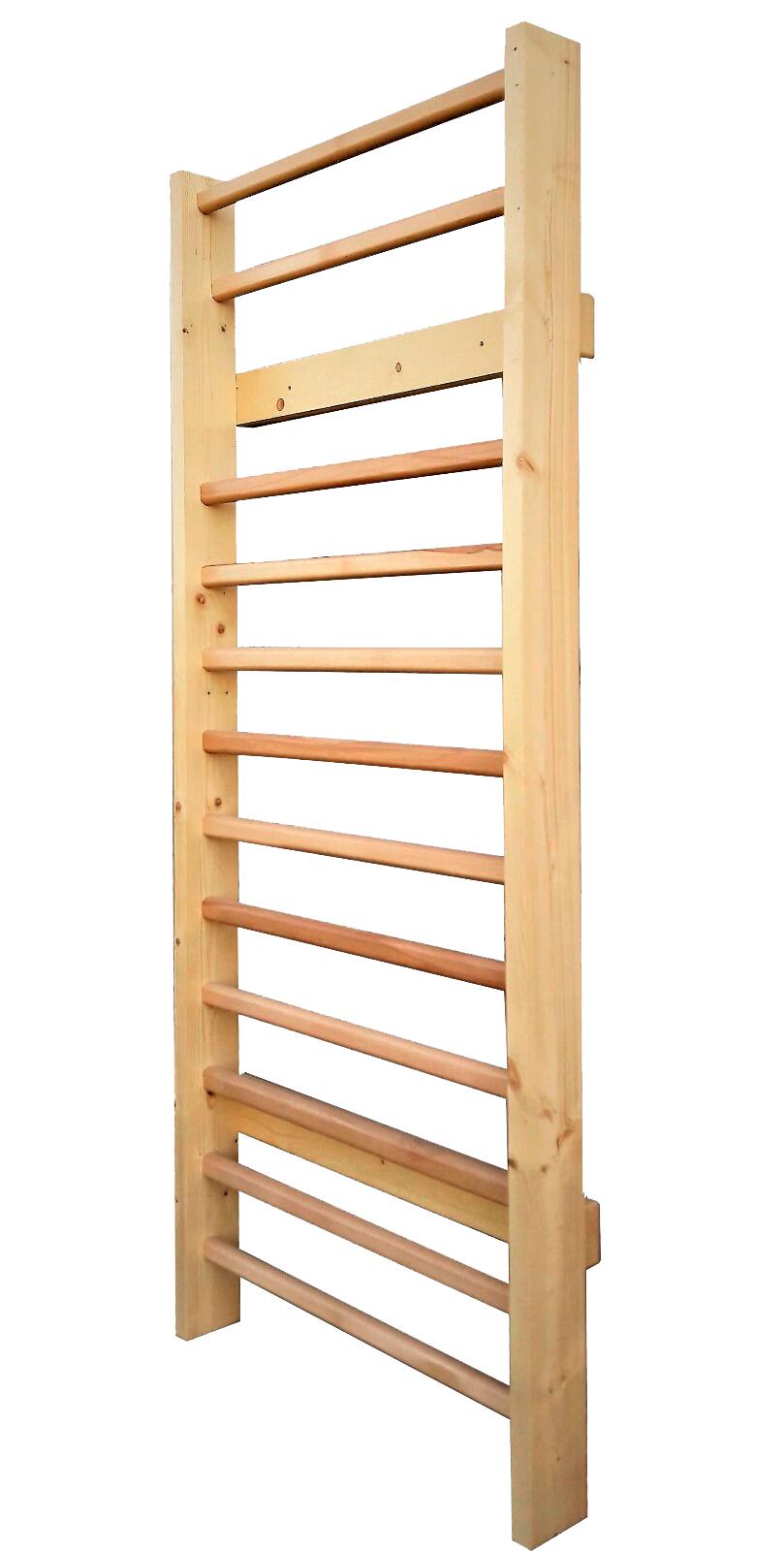 Spalier Gimnastica Standard, 200x85 cm, lacuit natur, 12 bare- M12085L